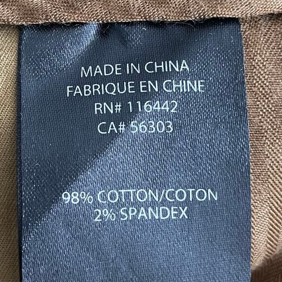 Empyre Pleated Chino Cotton Shorts Golden Khaki Tan Sz 28 NWOT - Picture 9 of 10